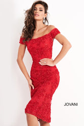 Jovani 04763 Short Fitted Lace Cocktail Dress