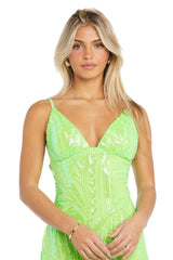 Morgan & Co 13288 Long Fitted Sequin Formal Prom Dress