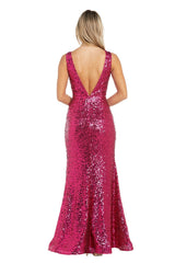 Morgan & Co 13313 Long Sequin Evening Gown Formal Dress