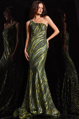 Jovani 24031 Long Beaded Formal Mermaid Prom Dress