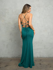 Eva Fashion 3476 Long Formal Fitted Glitter Prom Dress
