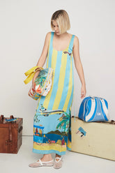 ALL ABOARD SLEEVELESS MIDI DRESS