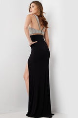 Jovani 36857 Prom Long Fitted Formal High Slit Dress