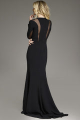 Jovani 37671 Long Sleeve Formal Mermaid Evening Dress