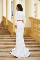 Ava Presley 39246 Glitter Two Piece Long Prom Dress