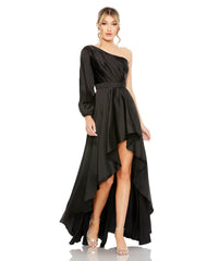 High Low One Shoulder Dress High Low Detail Mac Duggal 49141