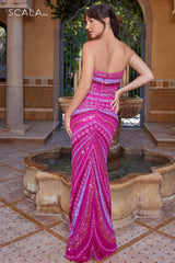 Scala 61402 Beaded Bohemian Prom Formal Long Dress