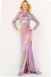 Jovani 22843 Long Sleeve Formal Fitted Prom Dress