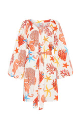 SARDINIA DRESS- CORAL
