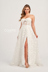 Colette CL5249 Glitter Long Formal Prom Dress
