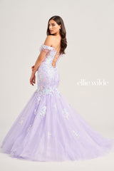 Ellie Wilde EW35219 Long Mermaid Glitter Evening Prom Gown