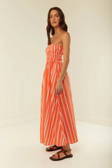 WEST DRESS- ORANGE STRIPE