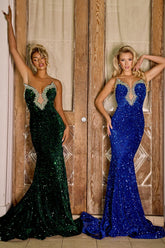 Portia and Scarlett PS23683 Formal Sequin Long Prom Dress