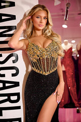 Portia and Scarlett PS24872C Long Sequins Formal Prom Dress