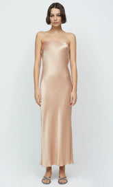 Moondance Strapless Dress- Rose Gold