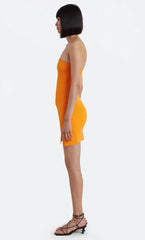 Cherry Knit Mini Dress- Mandarin