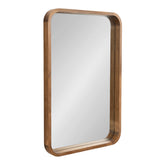 Hutton Wood Framed Radius Rectangle Mirror