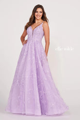 Ellie Wilde EW34051 Long Pocket Ball Gown Sequin Prom Dress