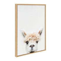 Sylvie Alpaca Bangs Framed Canvas by Amy Peterson Art Studio