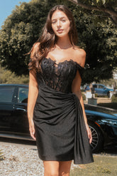 Fitted Short Cocktail Glitter Bodycon Homecoming Dress