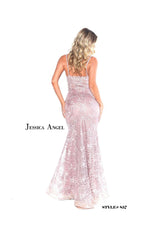Jessica Angel Long Formal Fitted Lace Dress 857