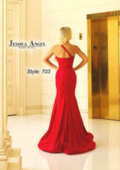 Jessica Angel One Shoulder Long Formal Dress 703