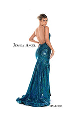 Jessica Angel Spaghetti Strap Formal Long Dress 908
