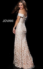 Jovani 49634 Long Formal Off Shoulder Evening Dress