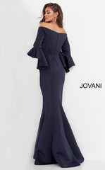 Long Formal Off Shoulder Evening Gown by Jovani 59993