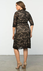 Kiyonna Scalloped Boudoir Lace Short Dress
