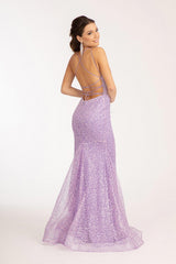 Long Formal Mesh Mermaid Prom Dress