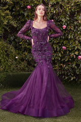 Andrea & Leo MA101 Glitter Mermaid Long Formal Prom Dress