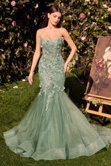 Andrea & Leo MA101 Glitter Mermaid Long Formal Prom Dress