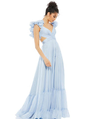 Long Prom Ruffled Dress by Mac Duggal 67911