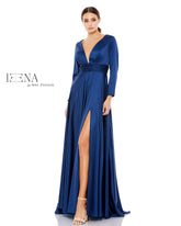 Formal Long Sleeve High Slit Dress High Slit Detail Mac Duggal 55245