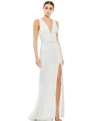 Prom Long Sleeveless Sequins Gown Sequins Detail Mac Duggal 26598