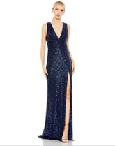 Prom Long Sleeveless Sequins Gown Sequins Detail Mac Duggal 26598