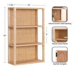 Ori Rattan/Wood Wall Shelf