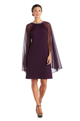 Short Petite Dress Chiffon R&M Richards 2496P