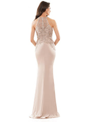 Rina di Montella Long Halter Formal Dress 2755