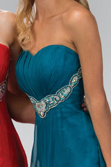 Strapless Long Prom Dress Formal