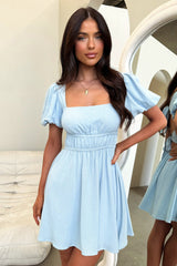 Whitney Mini Dress - Baby Blue