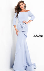 Off Shoulder Ruched Long Gown by Jovani 00446