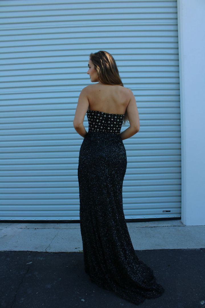 Aleta 1278 Long Fitted Beaded Formal Prom Dress