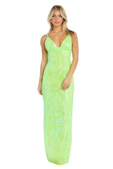 Morgan & Co 13288 Long Fitted Sequin Formal Prom Dress
