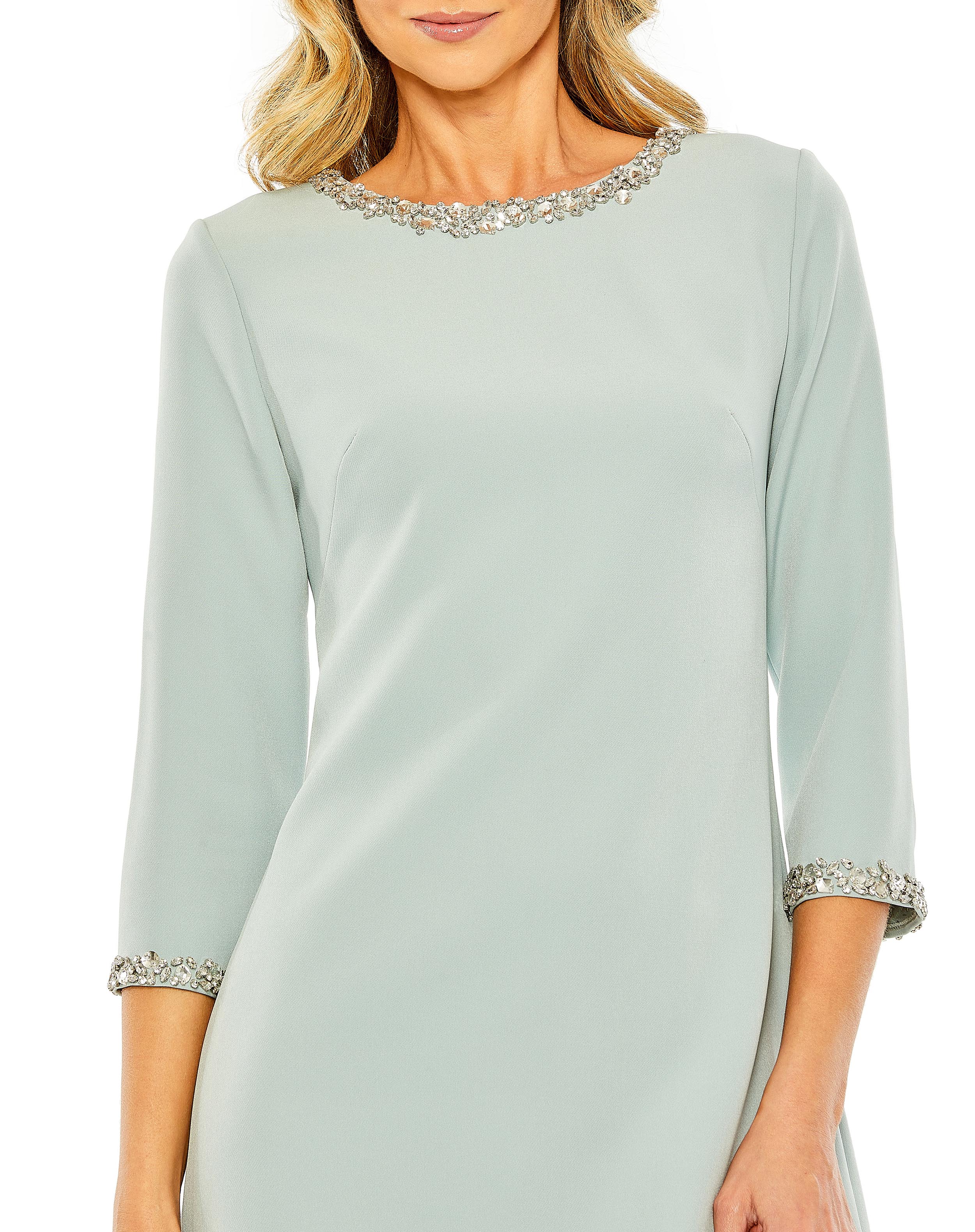 Short Mother of the Bride Beaded Cocktail Dress Beaded Cocktail MOB Mac Duggal 20697