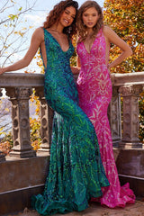 Long Sleeveless Formal Fitted Prom Gown by Jovani 22811
