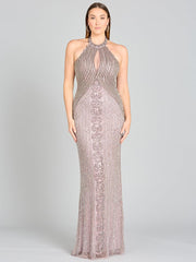 Lara Dresses 29600 Long Halter Evening Gown