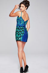 Jovani 39907 Short Cocktail Fitted Sequin Homecoming Dress