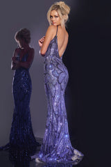 Jovani 42600 Sequin Prom Long Fitted Formal Dress